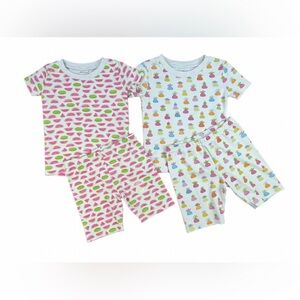 KISSY KISSY Set of 2 Short Pima Toddler Pajama Sets- 2 Years